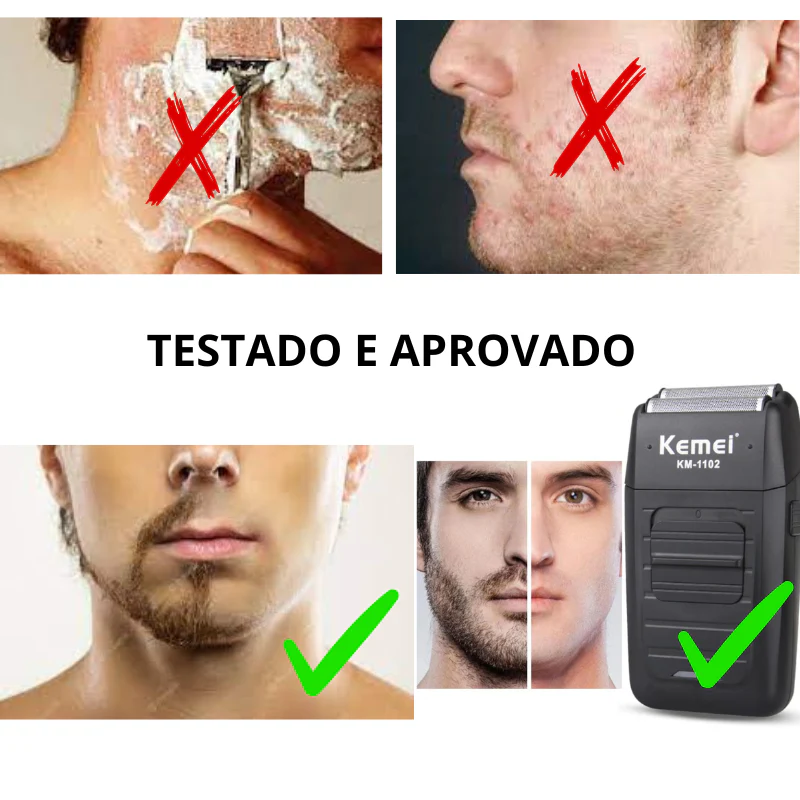 Barbeador Elétrico Kemei PRO + BRINDE EXCLUSIVO -  ÚLTIMO DIA NA PROMOÇÃO - Image 4