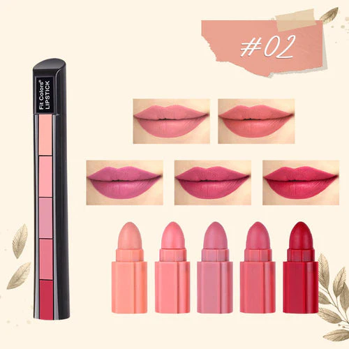 Batom Matte Lipstick - Compacto 5 tons em 1 - Image 3