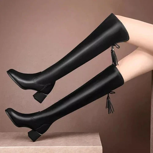 Bota de Luxo Cano Alto FashionPlus - Aveludada, Confortável e Estilosa - ÚLTIMO DIA NA PROMOÇÃO - Image 7