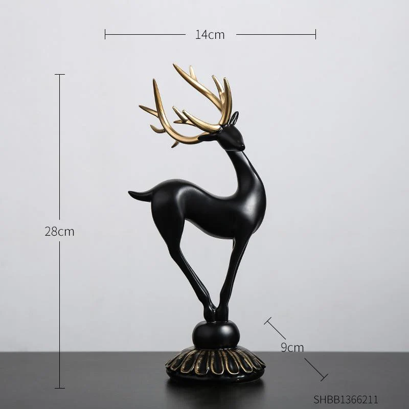 Estatueta de Animal Veado Dourada Artezanal - Image 11
