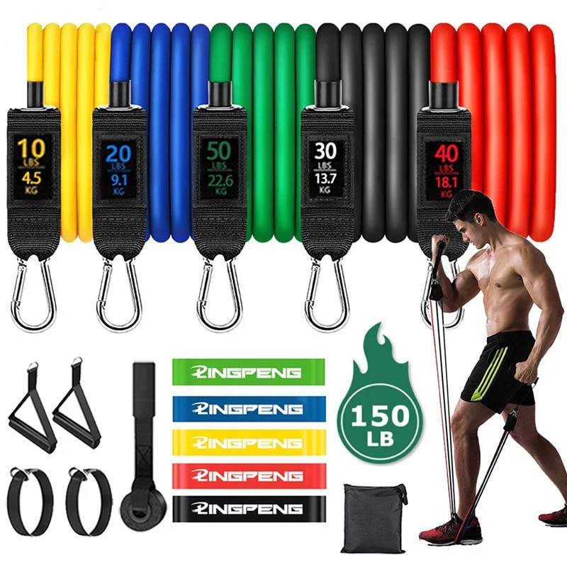 Kit Elásticos Extensores de Treinamento Fitness Exercício em Casa - Image 2